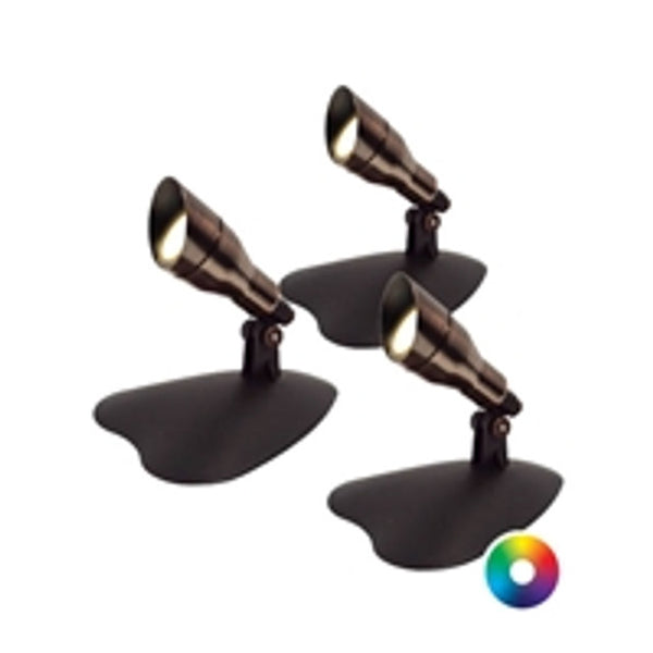 Anjon 3-Watt Color Changing Bronze Fountain Light Kit w/ 100' QD Cord