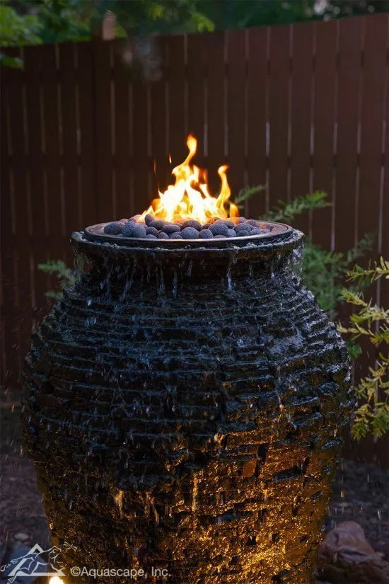 Aquascape Fire and Water Stacked Slate Urn – Large