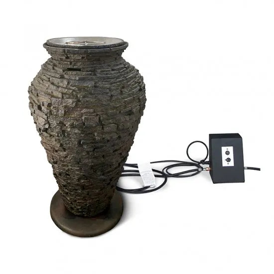 Aquascape Fire and Water Stacked Slate Urn – Large