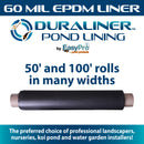 Easy Pro RPL6-305 – 30′ x 50′ DuraLiner™ Roll – 60mil EPDM Rubber Pond Liner