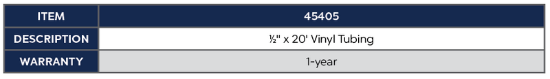 OASE ½" x 20' Vinyl Tubing