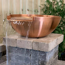 Atlantic Water Gardens 26" Round Copper Bowl w/ 12" Spillway