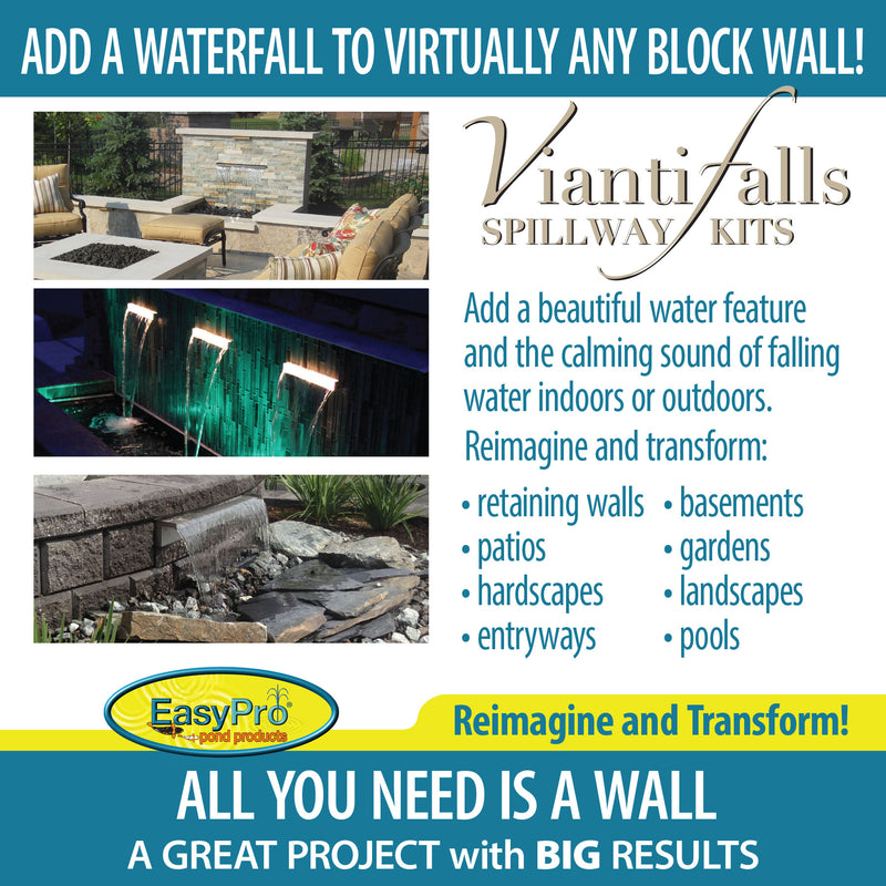 EasyPro Vianti Falls™ 11.5″ Spillway Kit Without Light