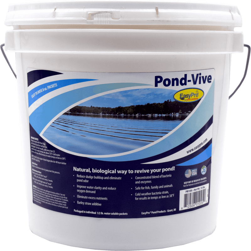 EasyPro Pond-Vive Bacteria – 10lb pail – 20ct. 8oz Water Soluble Packs