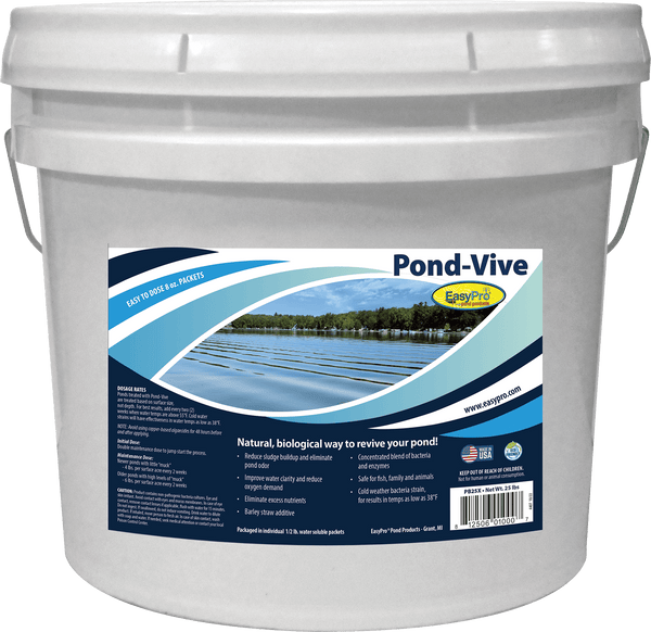 PB25X Pond-Vive Bacteria – 25lb pail – 50ct. 8oz Water Soluble Packs