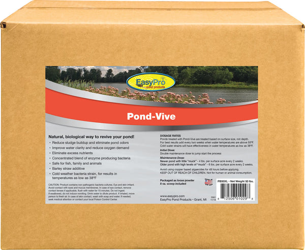 PB50XL Pond-Vive Bacteria – 50lb box – Bulk Loose Powder