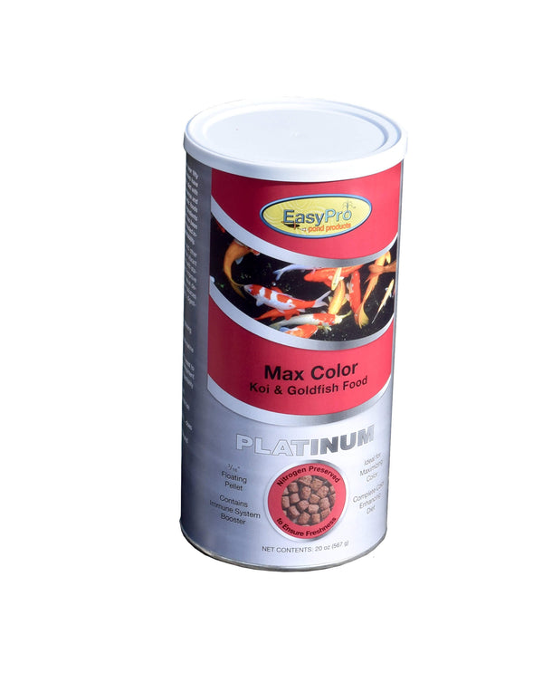 EasyPro Platinum Koi & Goldfish Food – Max Color – 20oz canister