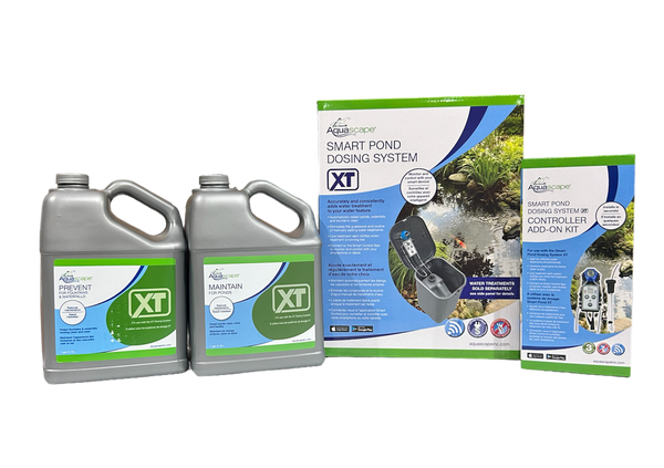 Aquascape Smart Pond Dosing System XT with Controller Add-On Kit and 1 Gallon XT Treatments Maintain & Prevent for Fountains