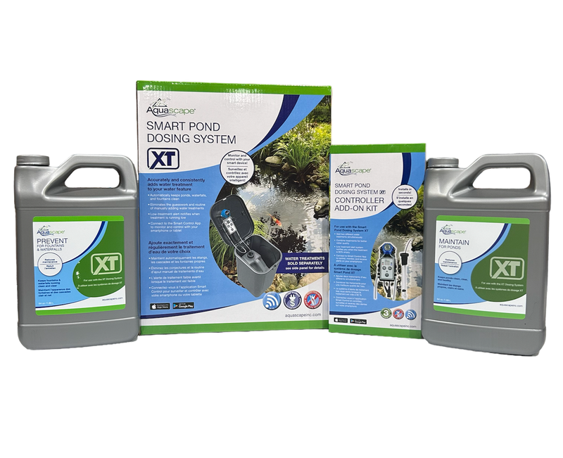 Aquascape Smart Pond Dosing System XT with Controller Add-On Kit and 64 oz XT Treatments Maintain & Prevent for Fountains