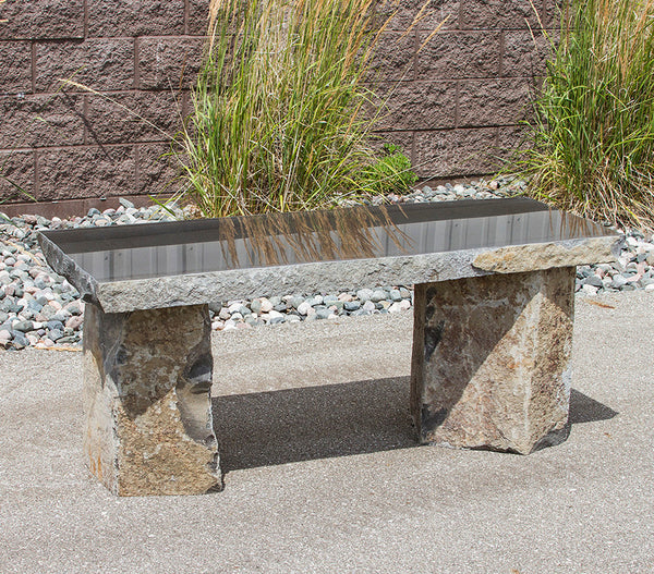 Blue Thumb Polished Basalt Bench