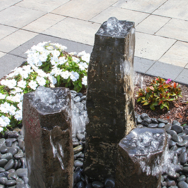 Blue Thumb Triple Bowled Top Basalt Fountain Kit