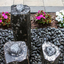 Blue Thumb Triple Hollowed-Out Basalt Fountain Kit