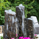 Blue Thumb Triple Rustic Basalt Fountain Kit