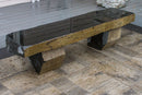 Blue Thumb Polished Basalt Bench