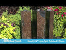 Blue Thumb Basalt Fountain Kit - 24" Triple Split Polished 3 Piece
